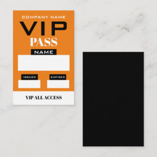 Diseño sencillo, tarjetas VIP