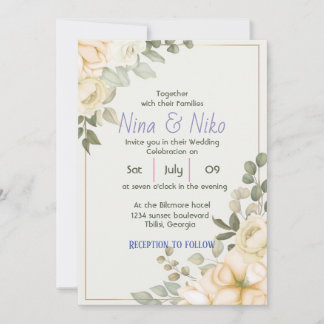 Diseño sencillo y elegante Invitación