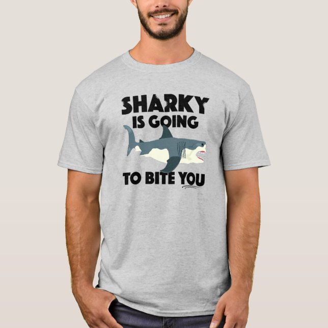 Diseño Sharky te va a morder - Camiseta básica par (Anverso)