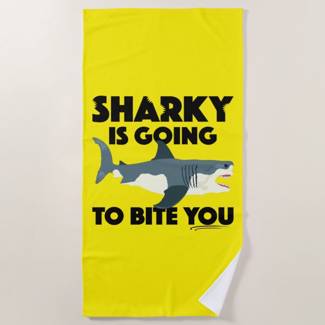 Diseño Sharky va a morderte - Toalla de playa (Anverso)
