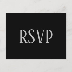 Diseño simple B&G - Tarjeta postal de RSVP/eleccio