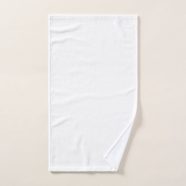Diseño simple blanco personalizado Agregar foto o  (Toalla de mano)