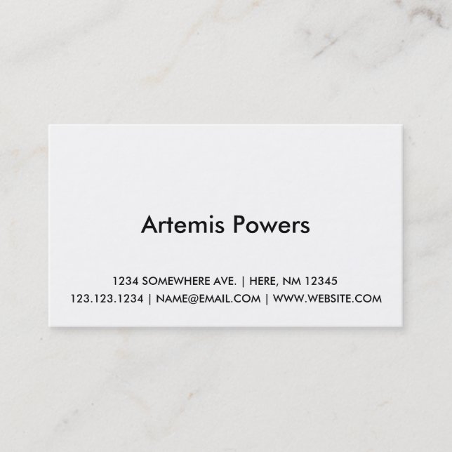 Diseño simple de la tarjeta de visita del frente (Anverso)