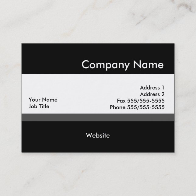 Diseño simple en tarjetas de visita negras (Anverso)