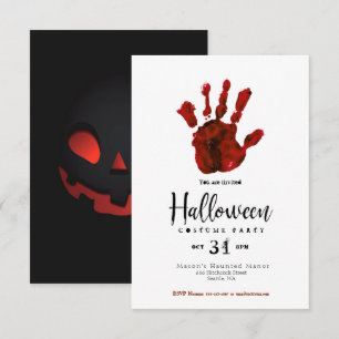 Diseño simple invitación a la fiesta de Halloween 