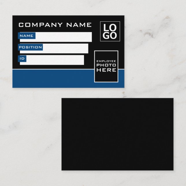 Diseño simple, tarjetas de identificación de fotos (Anverso / Reverso)