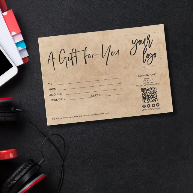 diseño simple y minimalista papel kraft añadir log (Subido por el creador)