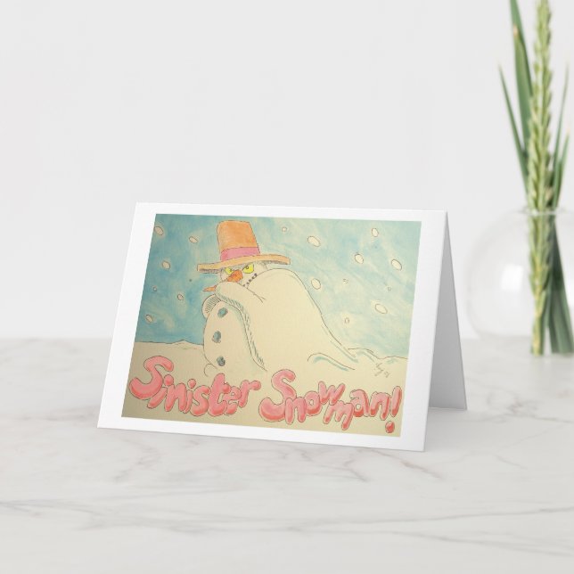 Diseño siniestro del navidad del muñeco de nieve (Anverso)