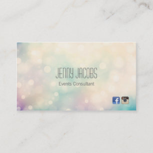 Diseño sutil de la tarjeta de visita de Bokeh