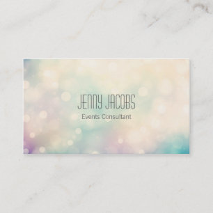 Diseño sutil de la tarjeta de visita de Bokeh