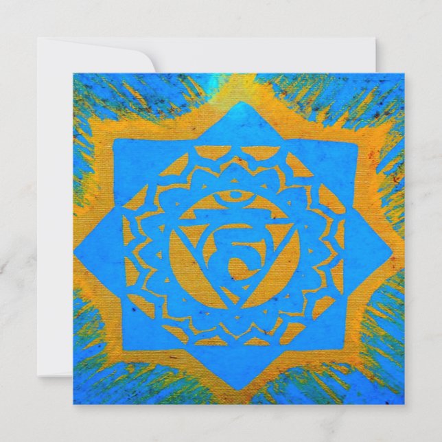 diseño tántrico tibetano de oro azul (Anverso)