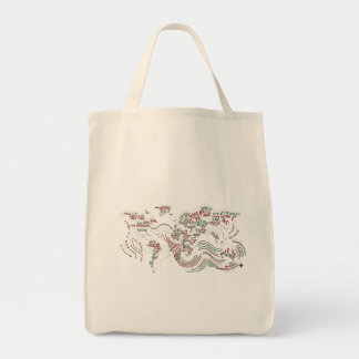 Diseño tipográfico de arte de bolso tote