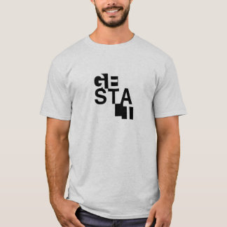 Diseño tipográfico de la camiseta de la gestalt