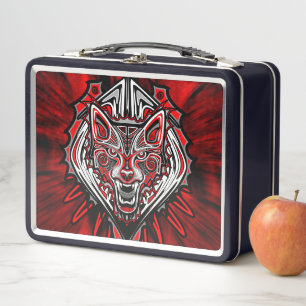Diseño Totémico Tribal Haida de Lobo