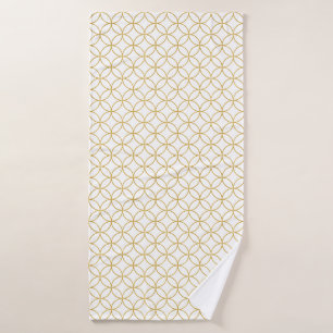 Diseño tradicional japonés2 -SHIPPO- blanco y oro