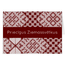 Diseño tradicional letón de Priecigus Ziemassvetku