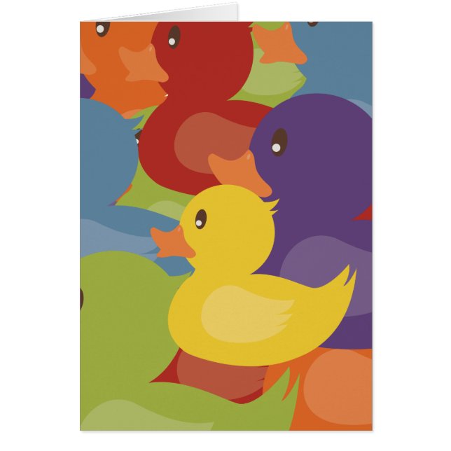 Diseño traslapado de los patos el | del caucho del (Frente)