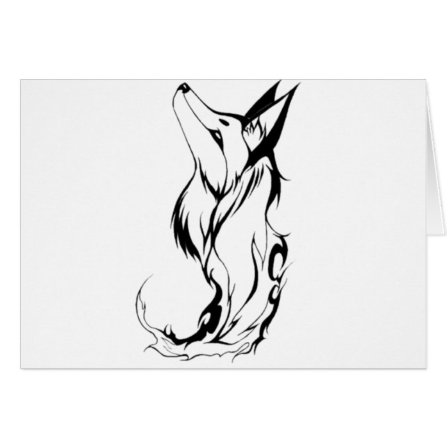 Diseño tribal del tatuaje del Fox (Anverso (Horizontal))