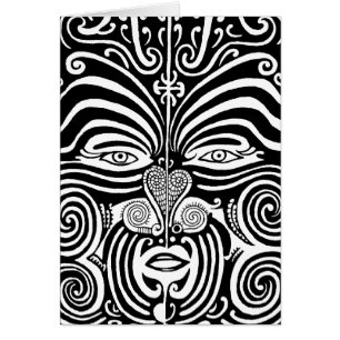 Diseño tribal maorí antiguo del tatuaje de Moko