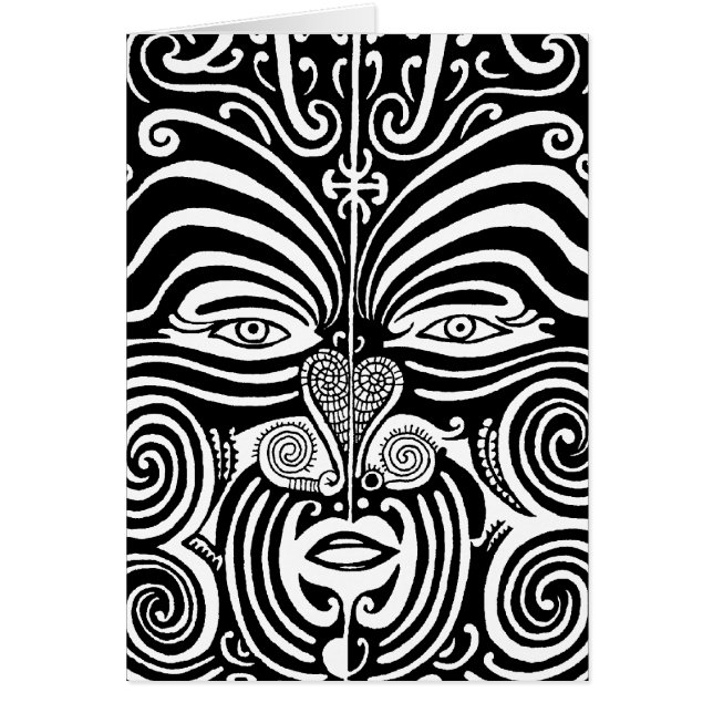 Diseño tribal maorí antiguo del tatuaje de Moko (Frente)
