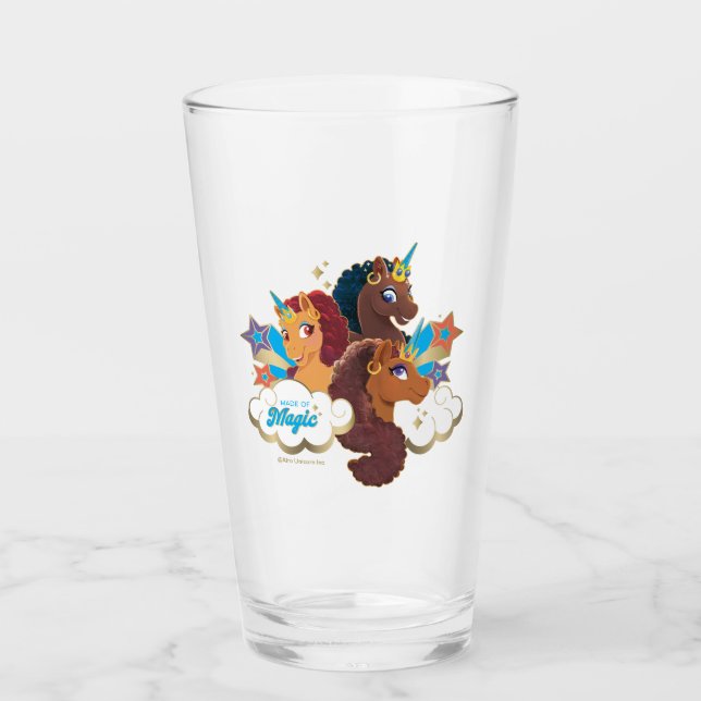 Diseño tripartito "Made of Magic" de Afro Unicorn (Anverso)