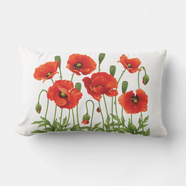 Diseño ucraniano de la almohada roja de las (Anverso)