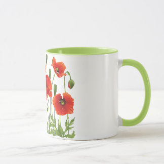 Diseño ucraniano rojo de la taza de café de las