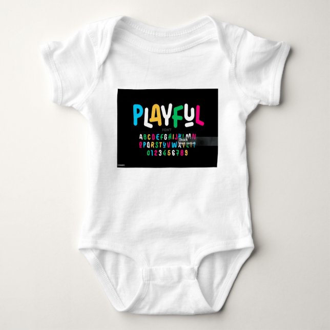 Diseño único Alphabet Baby Jersey Bodysuit (Anverso)