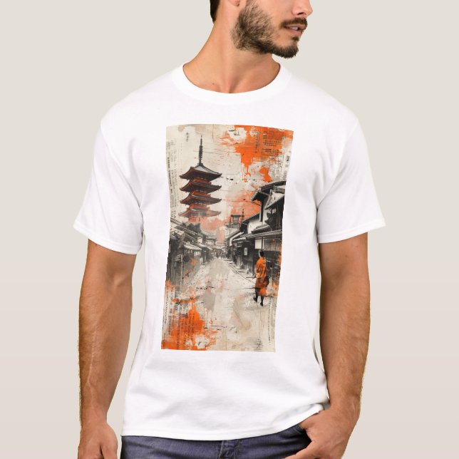 Diseño único de camisetas inspirado en Kyoto (Anverso)