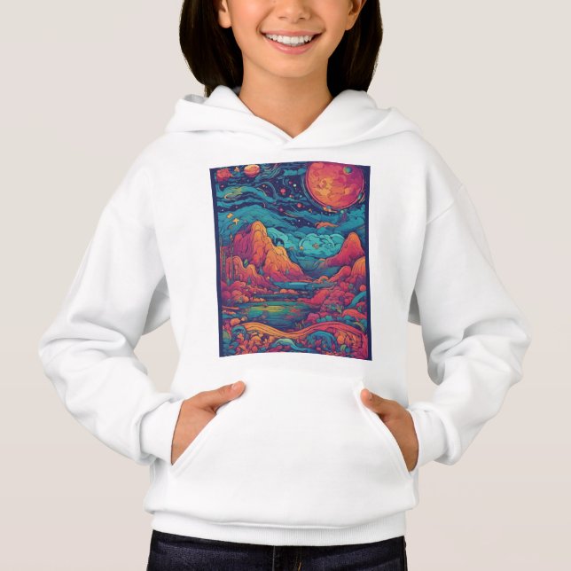 Diseño único de chica Hoodie (Anverso)