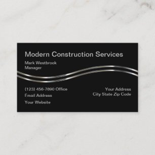 Diseño único de tarjetas de empresa de construcc