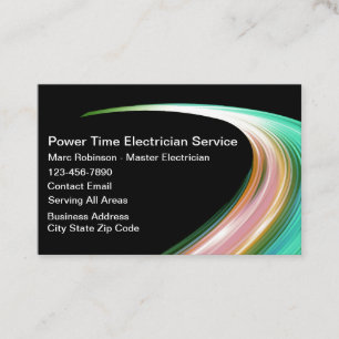 Diseño único de tarjetas de visita de electricista