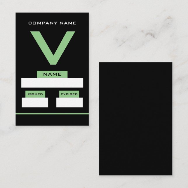 Diseño V, tarjetas de visitantes (Anverso / Reverso)