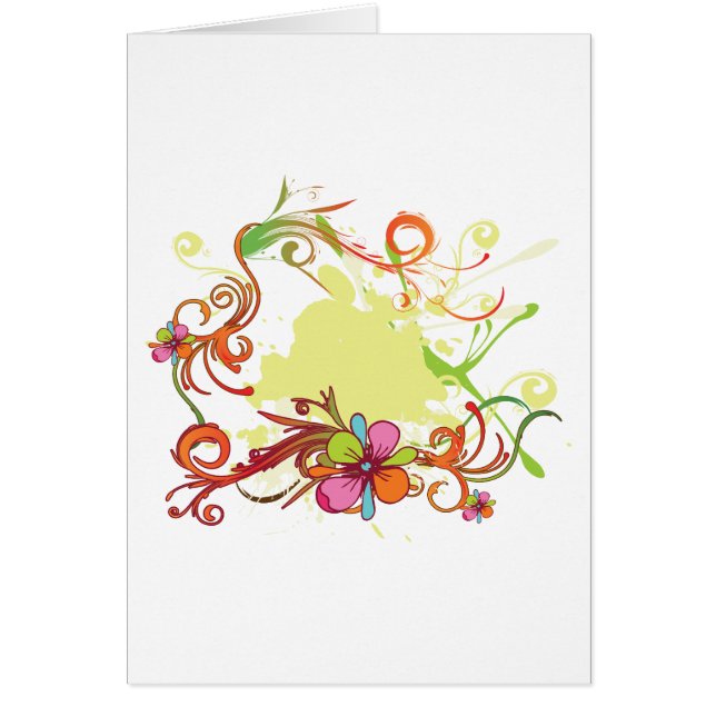 diseño vectorial de benignos florales artísticos (Frente)