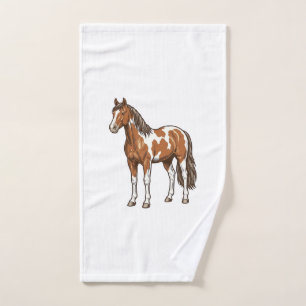 Diseño vectorial de caballo Pinto grabado vintage_