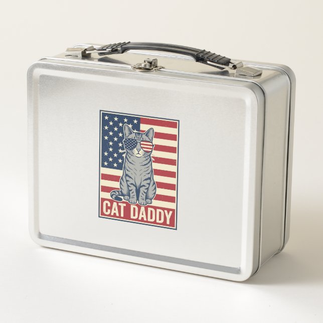 Diseño vectorial de gato patriótico Cat Daddy_1 (Anverso)