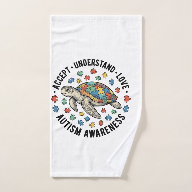 Diseño Vectorial de Rompecabezas de Tortuga para l (Toalla de mano)