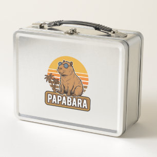 Diseño vectorial PAPABARA Capybara padre retro_1