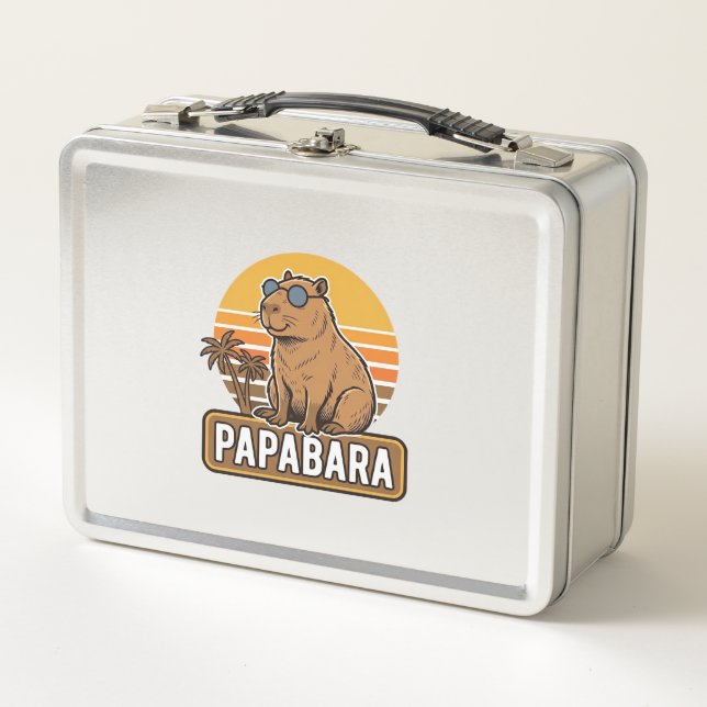 Diseño vectorial PAPABARA Capybara padre retro_1 (Anverso)