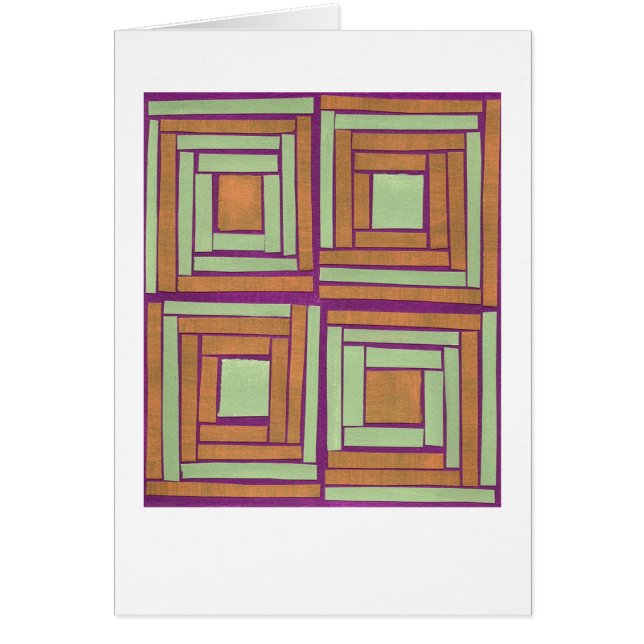 Diseño verde anaranjado de los cuadrados (Frente)