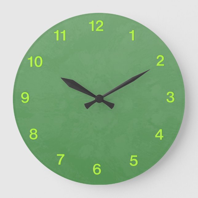Diseño verde con reloj de pared de dígitos verdes (Anverso)