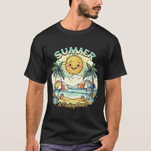 diseño vintage de camisetas de vibes de verano (Anverso)