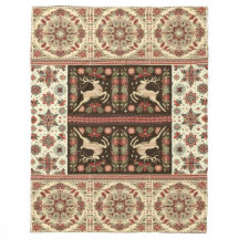 Diseño vintage de la manta navideña