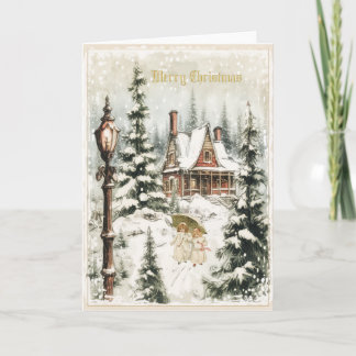 Diseño vintage de tarjetas de Navidad