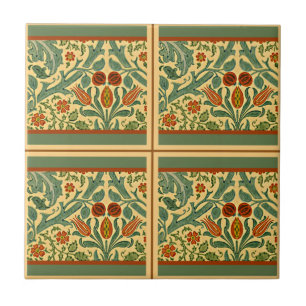 Diseño vintage de William Morris, baldosas de Wil