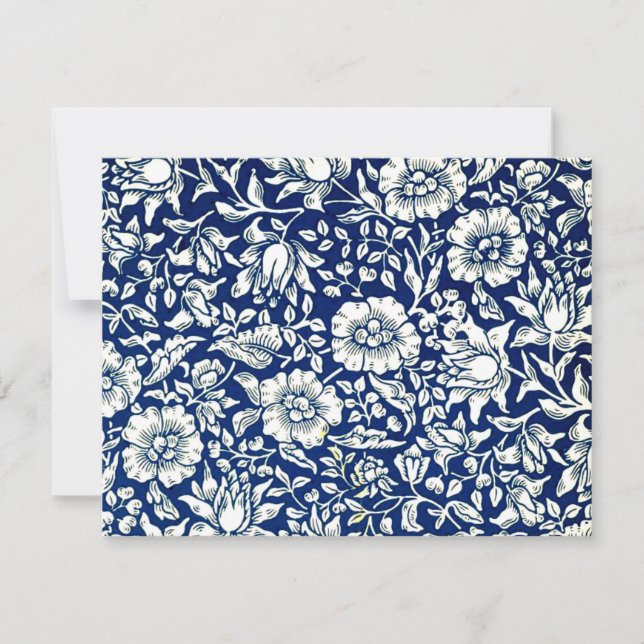 Diseño William Morris, malvavisco azul (Anverso)