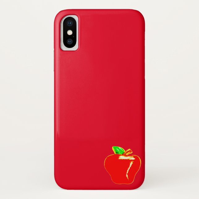 diseño y estilo de funda de iphone X de manzana (Reverso)
