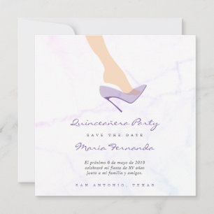 Diseño Zapato de Cristal para Fiesta Quinceañera