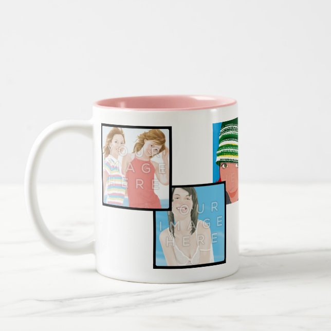 Diseños adaptables de la taza del 2-Tono de (Izquierda)
