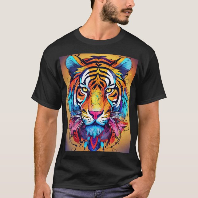 Diseños caprichosos de camisetas de tigre (Anverso)